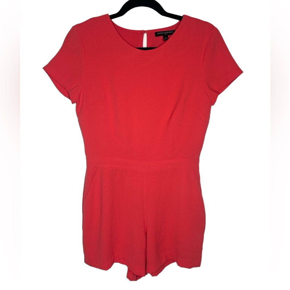 Banana Republic Red Coral Romper Size 4